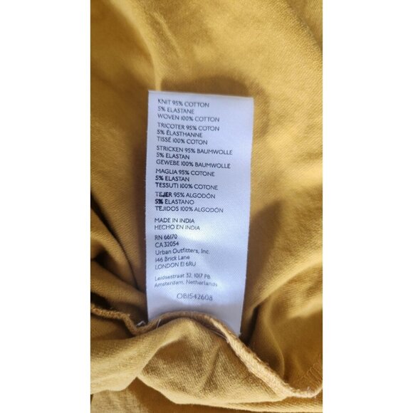 Maeve Anthropologie Off-The-Shoulder Flutter Blouse Top Solid Yellow XS - Picture 6 of 6